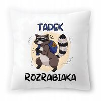 Poduszka Biała 40X40 Cm Dla Tadka Syna Dziecka Z Nadrukiem Ze Zdjęciem