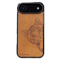 drewniane etui bewood do iphone 17 air cat lover imbuia
