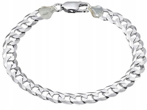 BRANSOLETKA MĘSKA SREBRNA 925 PANCERKA PEŁNA 7 MM+ GRAWER GRATIS SREBRO 925 na Arena.pl