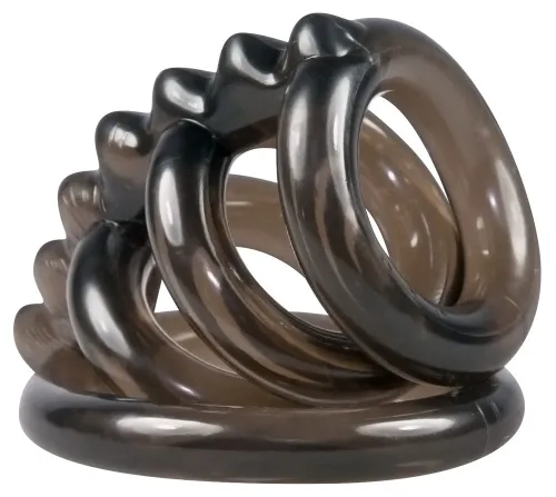 bad kitty kwartet czarny - zestaw czterech pierścieni elastycznych tpe na Arena.pl