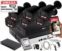 Nowoczesny Zestaw Monitoringu IP Dahua z 6 Kamerami 4Mpx