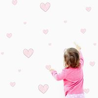 Naklejki Zestaw Pastelowe Serca DK147 233 pudrowy różowy