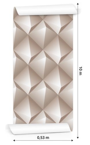 Tapeta Modernistyczny Wzór Geometryczny - Efekt 3D na Arena.pl