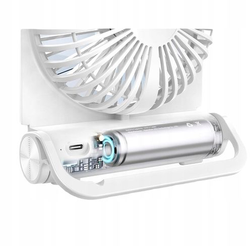 Wiatrak Wentylator Biurkowy Mini Wentylator Biurkowy USB 3 Prędkości Biały na Arena.pl