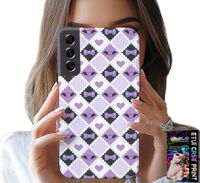 ETUI DO SAMSUNG GALAXY S21 - MODNE SERCA KOKARDKI KOKARDA + SZKŁO