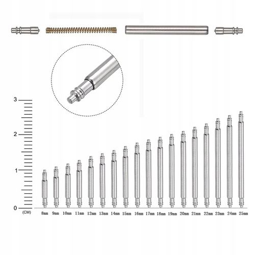 Teleskopy do paska Zestaw naprawczy paska do zegarków 8-25mm 360szt na Arena.pl