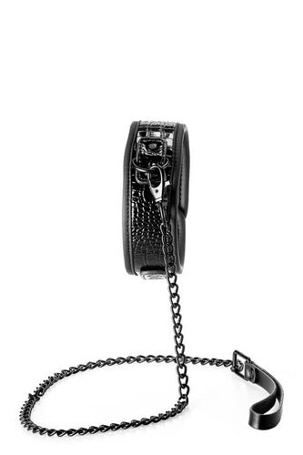 blaze collar and leash croco black na Arena.pl