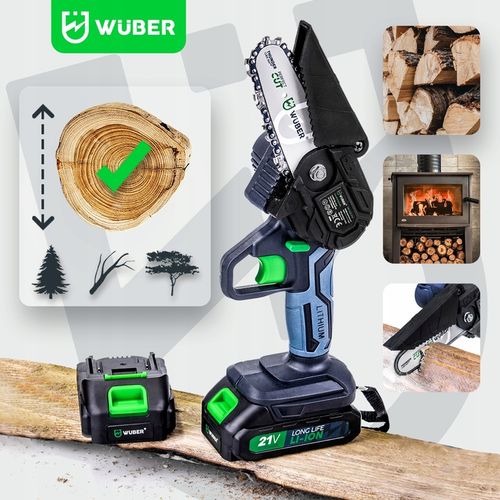 PIŁA ŁAŃCUCHOWA AKUMULATOROWA MINI PILARKA GAŁĘZIÓWKA 2xAKU 2xPROWADNICA na Arena.pl