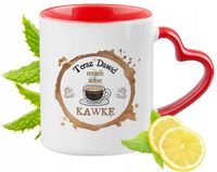 Dla Dawida Kubek Czerwony Z Uszkiem W Kształcie Serca Na Prezent
