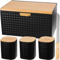 Chlebak w zestawie z 3 pojemnikami Czarny BB-1627