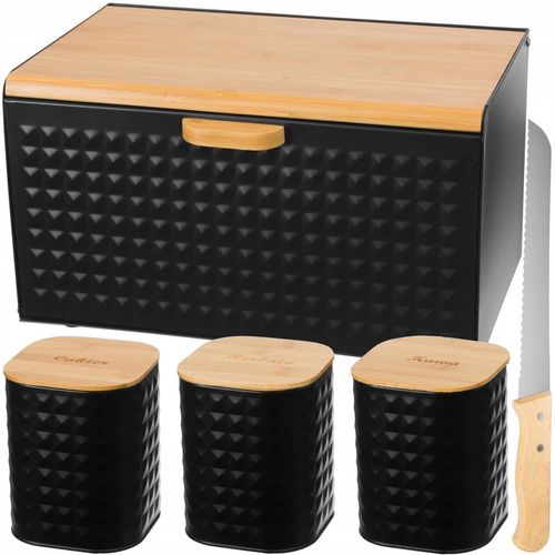 Chlebak w zestawie z 3 pojemnikami Czarny BB-1627 na Arena.pl