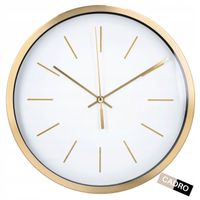 ZEGAR ŚCIENNY DO SALONU kuchni złoty 25 cm dekoracyjny na ścianę ozdobny