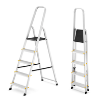 Drabina aluminiowa domowa jednostronna schodki HIGHER 5 stopni 125 kg