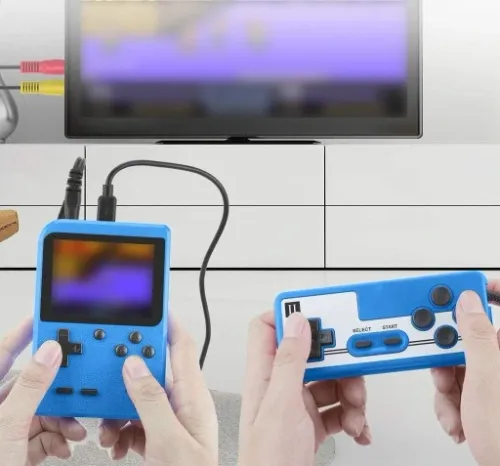 PRZENOŚNA MINI KONSOLA RETRO 400 GIER GAMEBOY DODATKOWY PAD GRA NA 2 OSOBY na Arena.pl