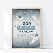 Plakat Metryczka Kosmos P318- rozmiar plakatu A3 (29,7 cm x 42 cm)