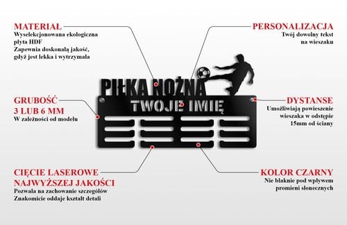Wieszak na medale TANIEC ramka na zdjęcie twoje imię dowolny tekst  401.3 na Arena.pl