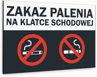 Tabliczka znak informacyjny 30x20 Antracyt ZAKAZ PALENIA Nierdzewna