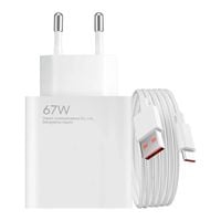 ładowarka sieciowa xiaomi 67w 6.2a usb-a z kablem usb-c - biała