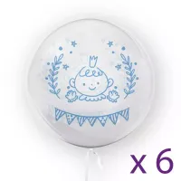 Zestaw 6 sztuk - "Chłopiec baby shower"