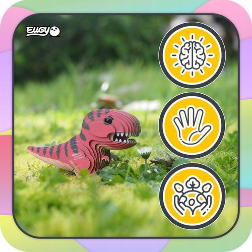 Dinozaur Tyranozaur Eugy. Eko Układanka Puzzle 3D. na Arena.pl