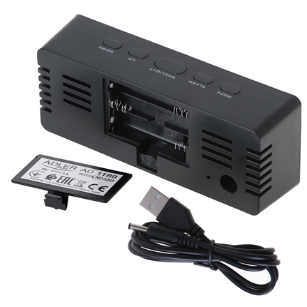 Adler | AD 1189B | Alarm Clock | W | Black | Alarm function na Arena.pl