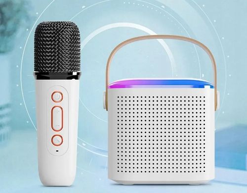 KARAOKE GŁOŚNIK BLUETOOTH BEZPRZEWODOWY ZESTAW 2X MIKROFONY DLA DZIECI RGB na Arena.pl