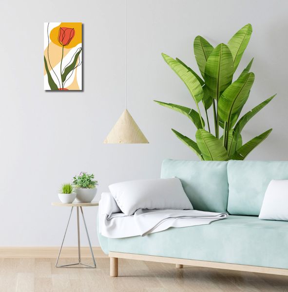 Obraz 20x40cm Przerysowany Tulipan zdjęcie 2