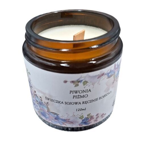 Świeczka Sojowa Handmade Piwonia Piżmo 120 ml zdjęcie 1