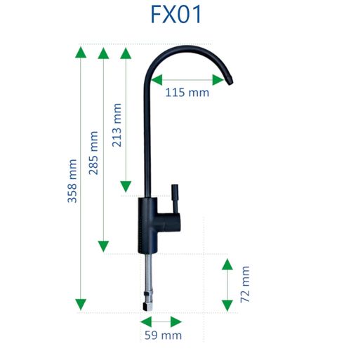 Supreme FX01-BKM Czarna Pojedyncza wylewka do filtrów wody na Arena.pl