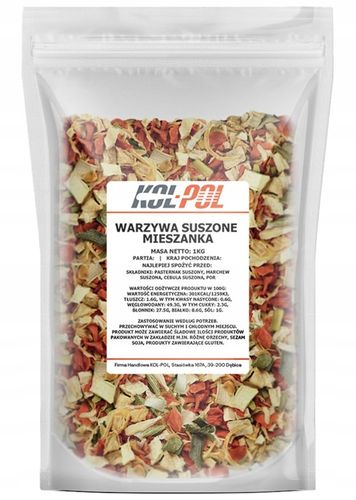 WARZYWA SUSZONE 1kg Naturalne mieszanka warzyw na Arena.pl