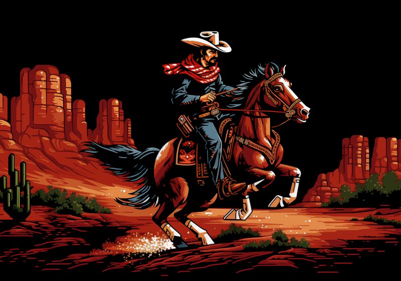 Plakat 100x70cm Galop przez Prerię zdjęcie 1