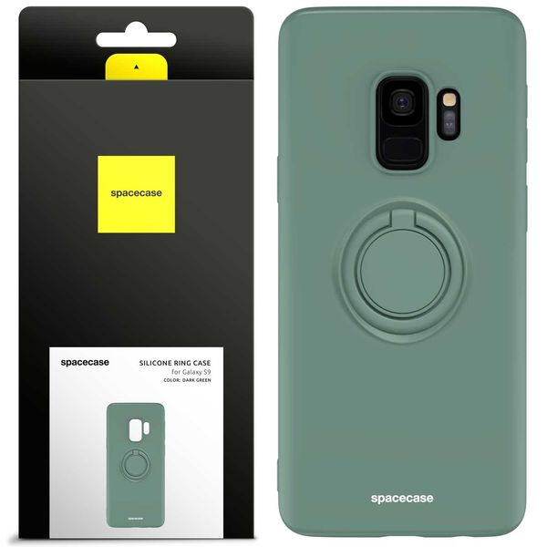 Spacecase Silicone Ring Galaxy S9 Dark Green zdjęcie 1