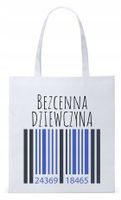 Dla Dziewczyny Żony Torba Eco Biała Shopper Z Nadrukiem Ze Zdjęciem