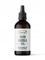 Płyn Lugola 5% Jod Jodek Potasu Tarczyca CZDA Czystość 99,99% 100ml NatVita