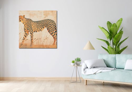 Obraz 90x90cm Gepard w Ruchu na Arena.pl