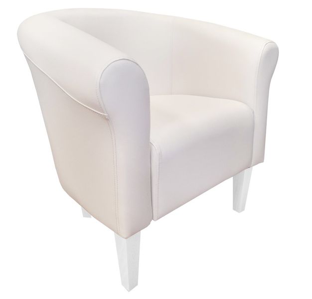 Fotel Milo D10 biały nogi 20 białe zdjęcie 1