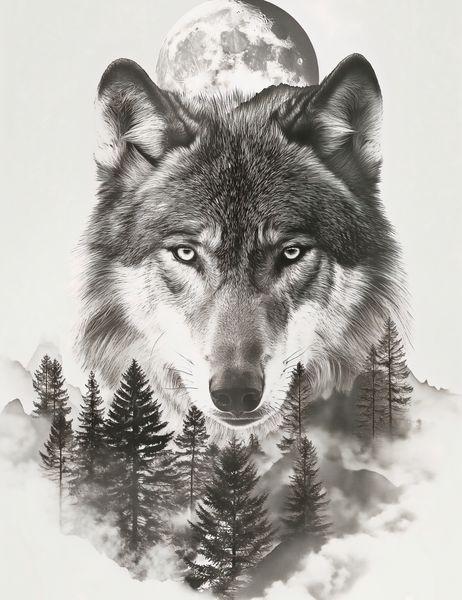 Plakat 50x65cm Wilczy Duch Lasu zdjęcie 1