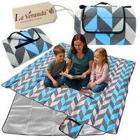 Wodoodporna Mata 2x2m Na Plażę Koc z Zapinką Koc Piknikowy Plażowa Termo