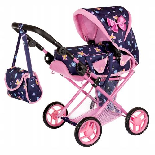 WÓZEK DLA LALEK GŁĘBOKI SPACERÓWKA GONDOLA 3w1 KINDERPLAY TORBA POŚCIEL na Arena.pl