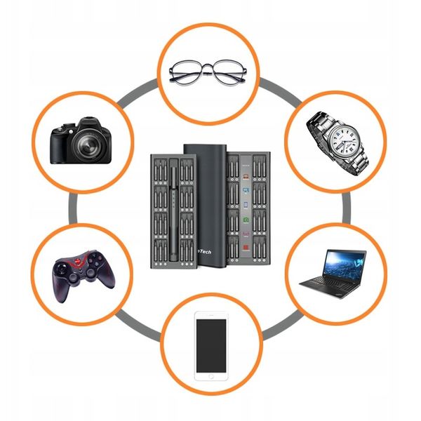 Śrubokręt precyzyjny TurnTech z zestawem końcówek 48 in 1 ALU zdjęcie 4