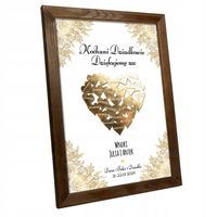 PODZIĘKOWANIE PREZENT DLA DZIADKÓW NA DZIEŃ BABCI I DZIADKA RAMKA SERCE 3D