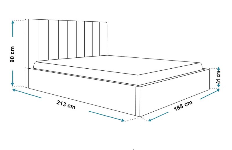 Łóżko Slim 9 tapicerowane 180x200 stelaż pojemnik zdjęcie 11