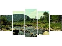 70CM 150CM OBRAZ 5 ELEM STRUMIEŃ DOLINIE GLENDALOUGH ŚCIENNY