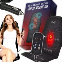 MATA MASUJĄCA DO SAMOCHODU GRZEJĄCA NA FOTEL SHIATSU DO AKUPRESURY PODUSZKA