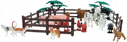 FARMA FIGURKI ZWIERZĘTA DOMOWE ZESTAW W POJEMNIKU 40 ELEMENTÓW BOLEY na Arena.pl