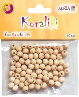 koraliki drewniane naturalne  8mm   80szt.  | PJ-5979