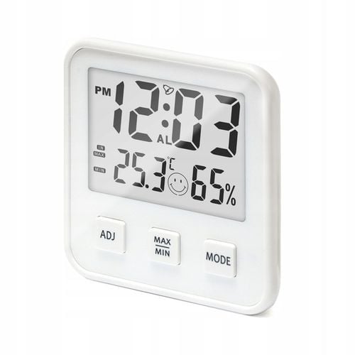 STACJA POGODY TERMOMETR HIGROMETR ZEGAREK ALARM CZUJNIK NA MAGNES na Arena.pl