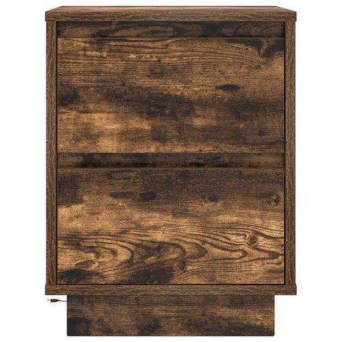 Szafka nocna z oświetleniem LED, przydymiony dąb, 38x34x50 cm na Arena.pl