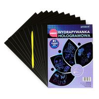 wydrapywanka hologramowa a5 10 arkuszy + rylec penword - niebieska