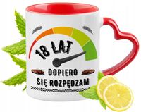 18 Urodziny Czerwony Z Uszkiem W Kształcie Serca Na Prezent